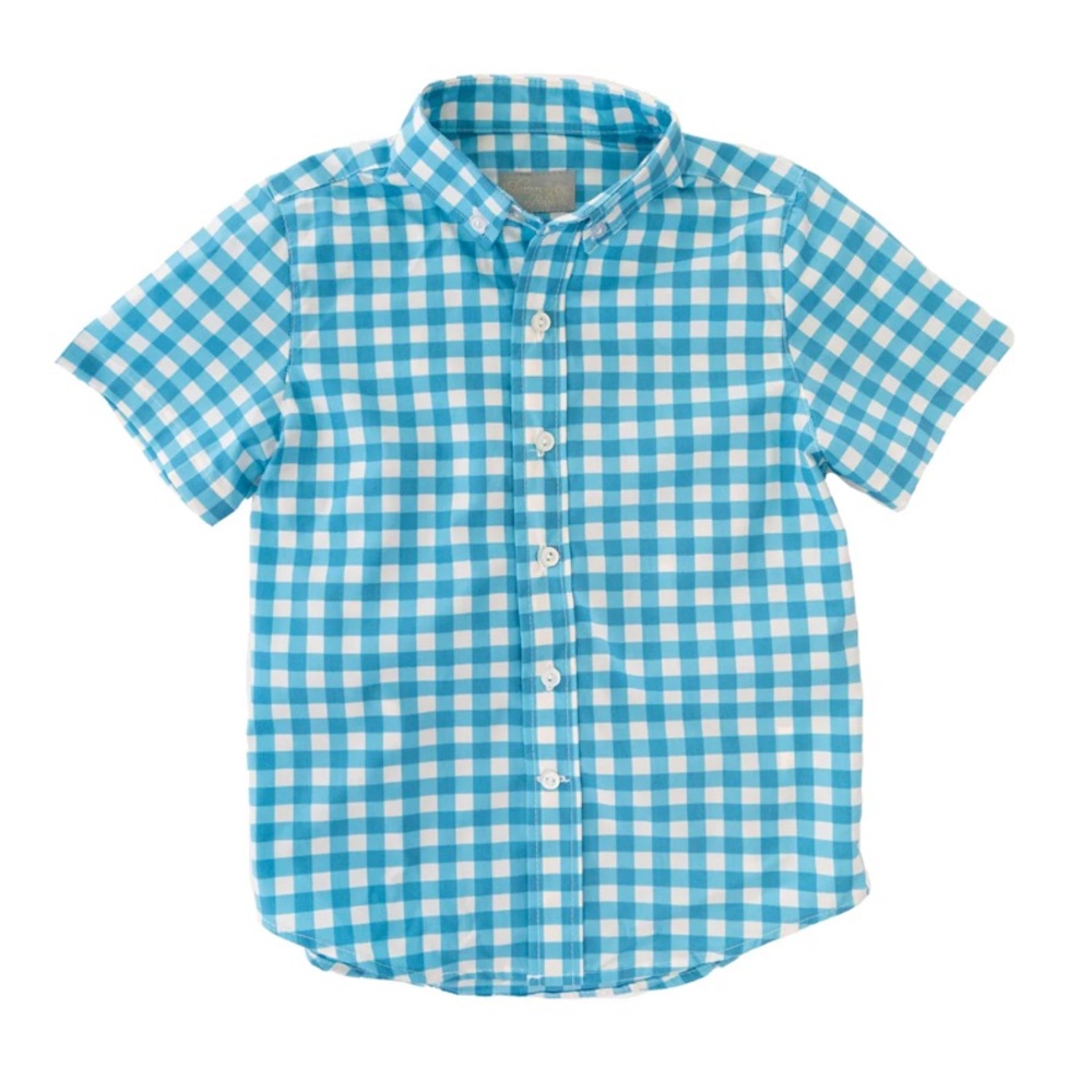 Eleanor Rose Ocean Blue Check James Button Down